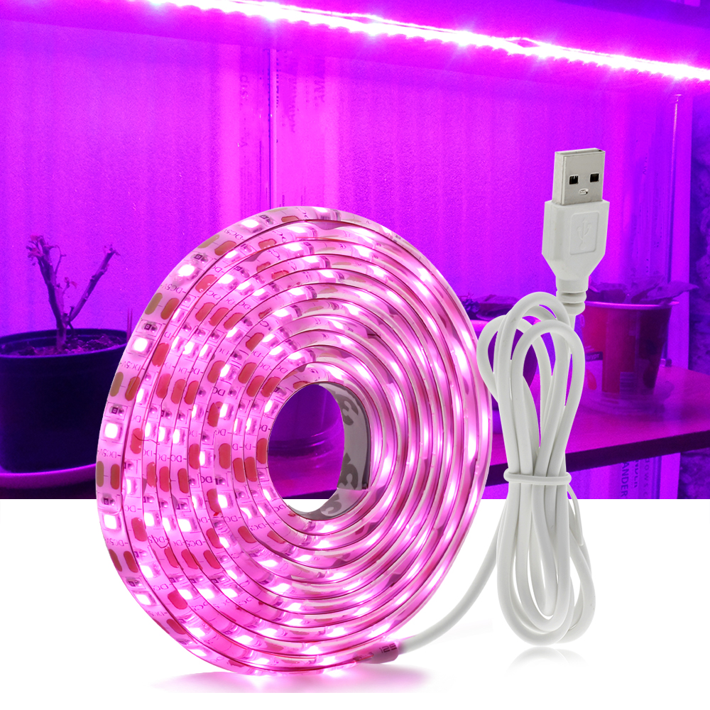 USB LED Strip Grow Light Full Spectrum 2835 Growing Chip 5V USB Power ...