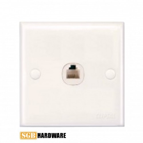 Schneider Clipsal S-Classic 1 Gang RJ11 Telephone Socket - White ...