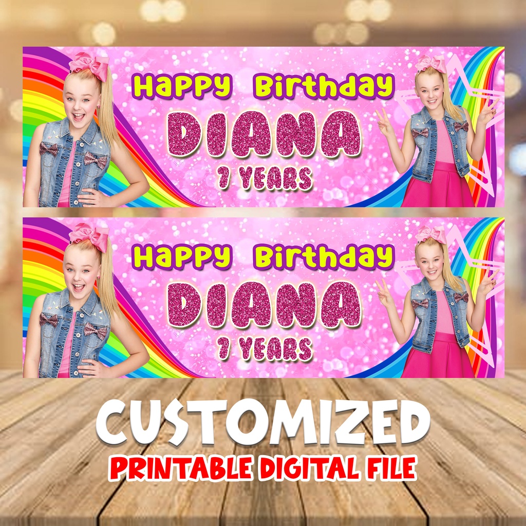 JOJO SIWA BIRTHDAY BANNER | Shopee Malaysia