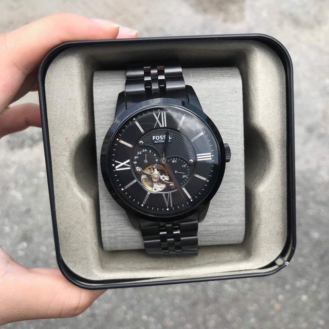 Authentic Fossil Men Townsman Automatic Black Dial Stainless Steel Watch ME3062 Jam Tangan Lelaki Shopee Malaysia