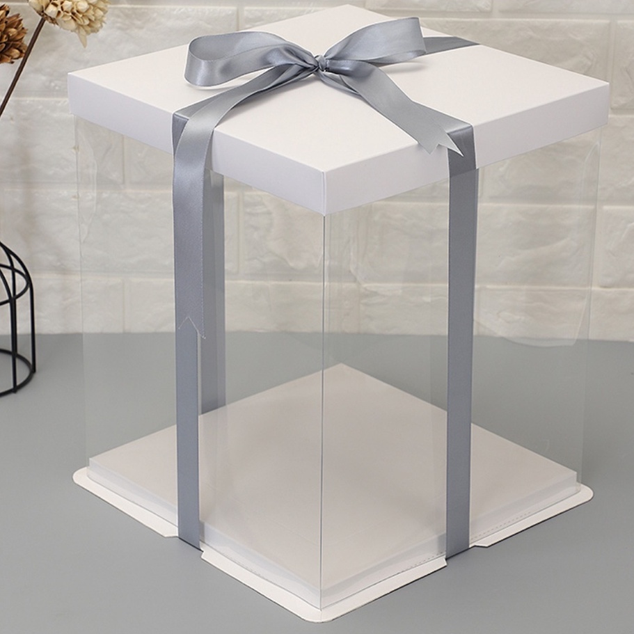 THREE TIER (3 Tingkat 30cm/32cm Tinggi) TRANSPARENT CAKE BOX 三层透明蛋糕盒 ...