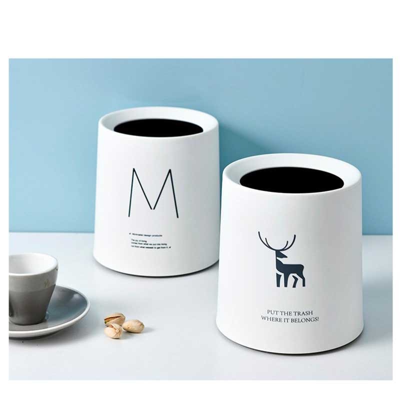 INS Style 1.5L Trash Cans Dustbin Desktop Garbage Bin Mini Office Waste Bin Bedroom Living Room