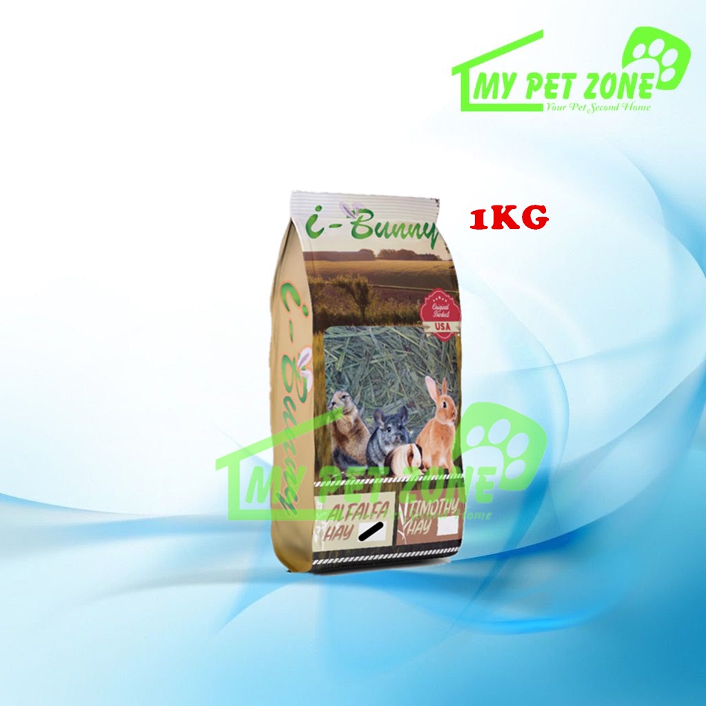 IBunny Alfalfa Hay for Rabbit Small Animal Food Diet 1KG Shopee Malaysia