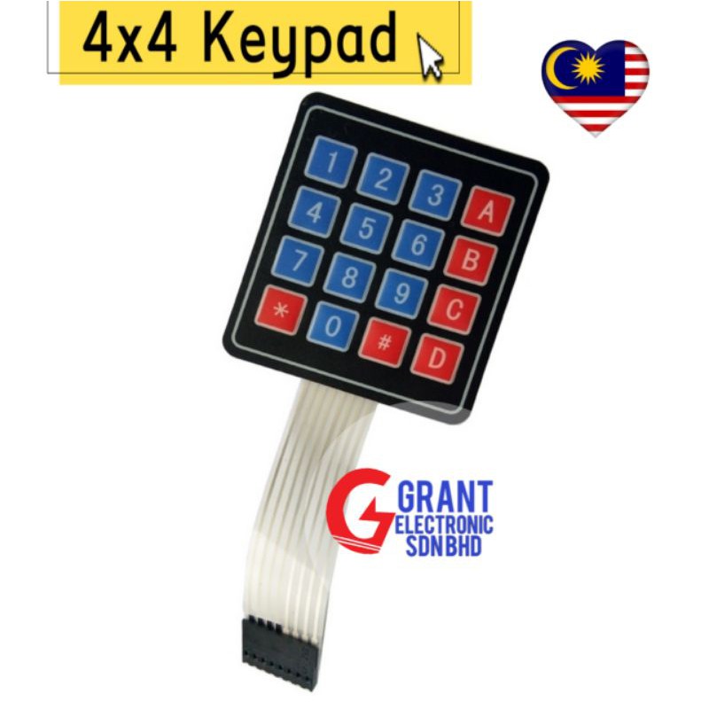 4x4 Keypad Membrane / matrix Button switch for arduino keyboard ...