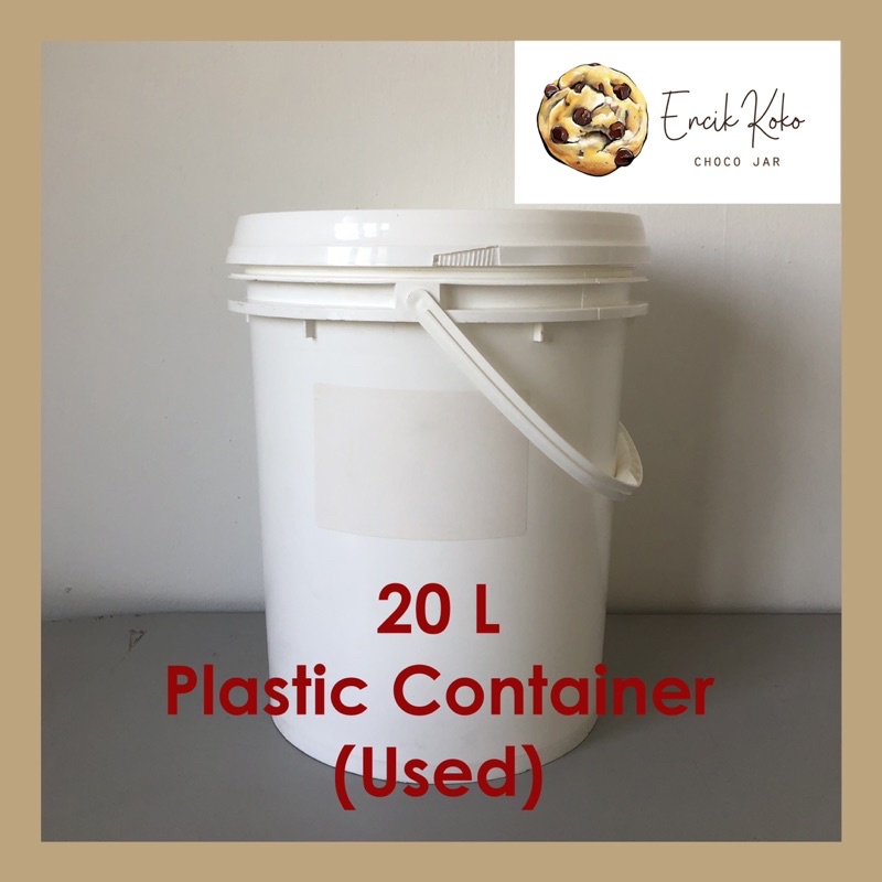 Tong Kosong 20L/3L Plastic Empty Pail/ with Cover (Used) | Shopee Malaysia