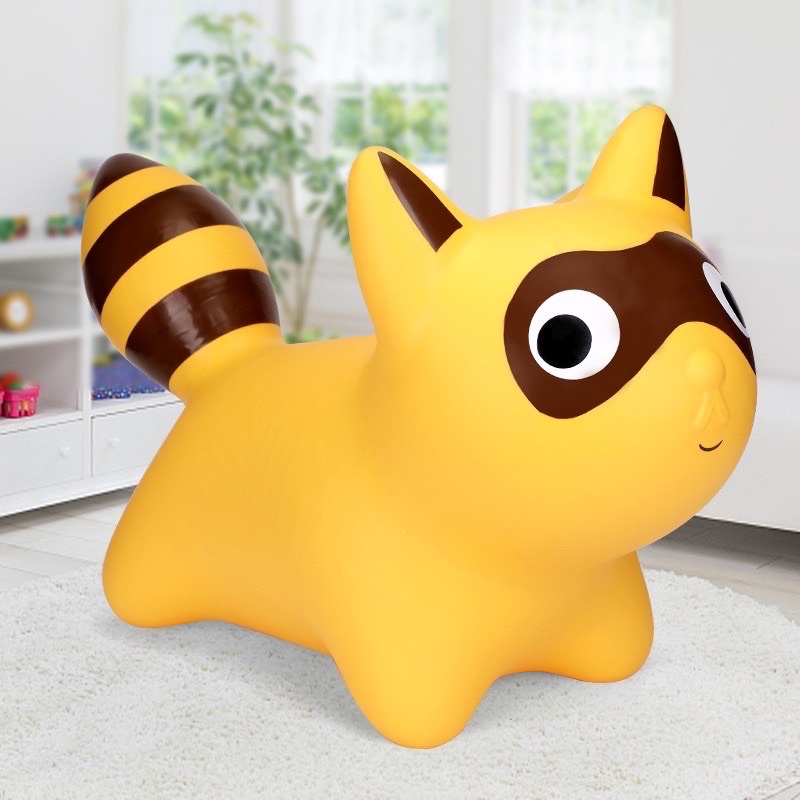 Kids Ride-On Inflatable Bouncing Jumping Raccoon Toy | Shopee Malaysia