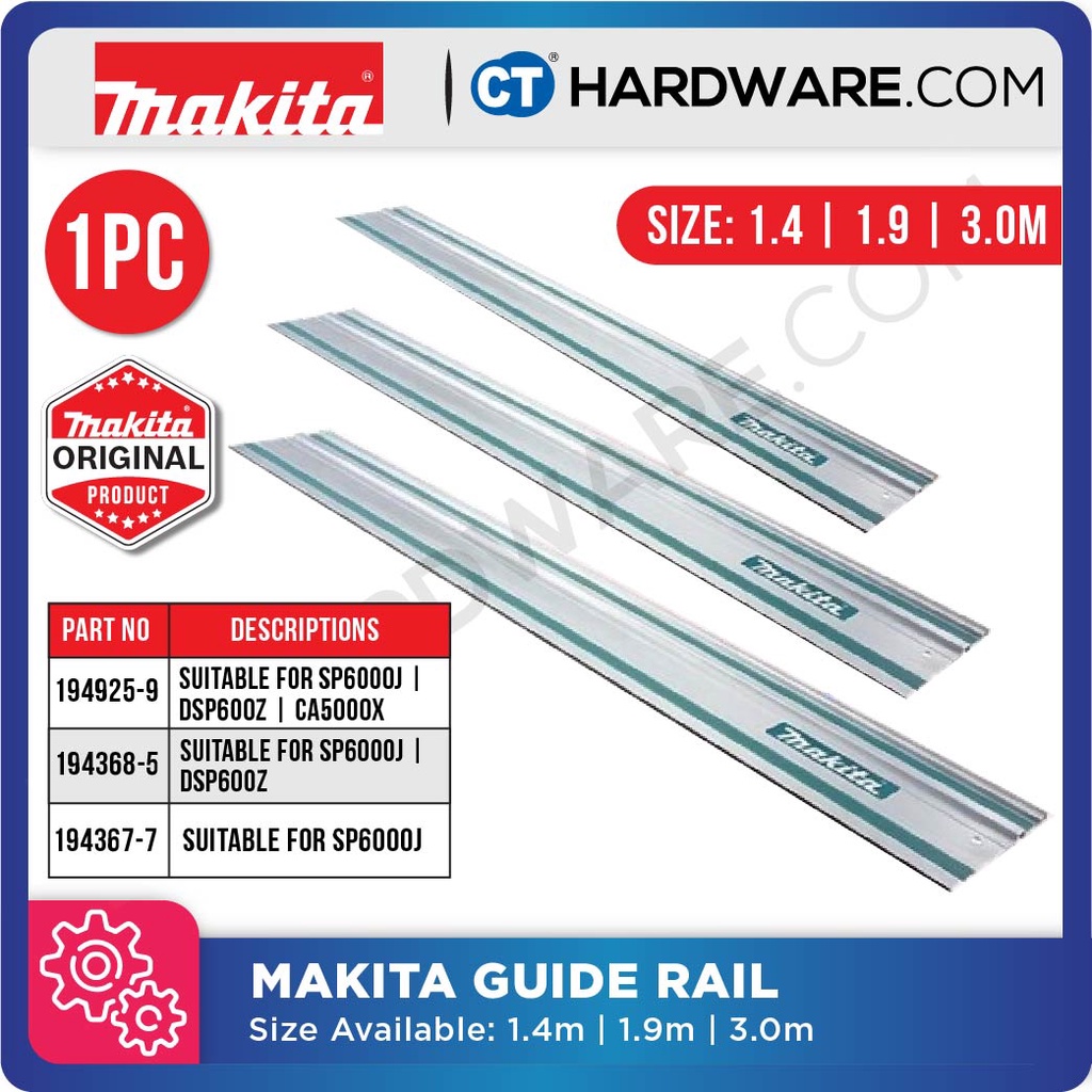 Makita plunge saw guide deals rail 3m