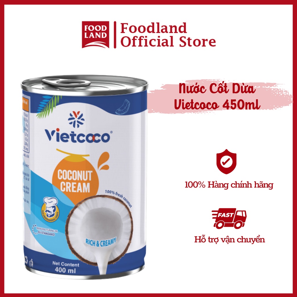 Vietcococo fresh coconut milk 400ml coconut milk tea, crocodile duck