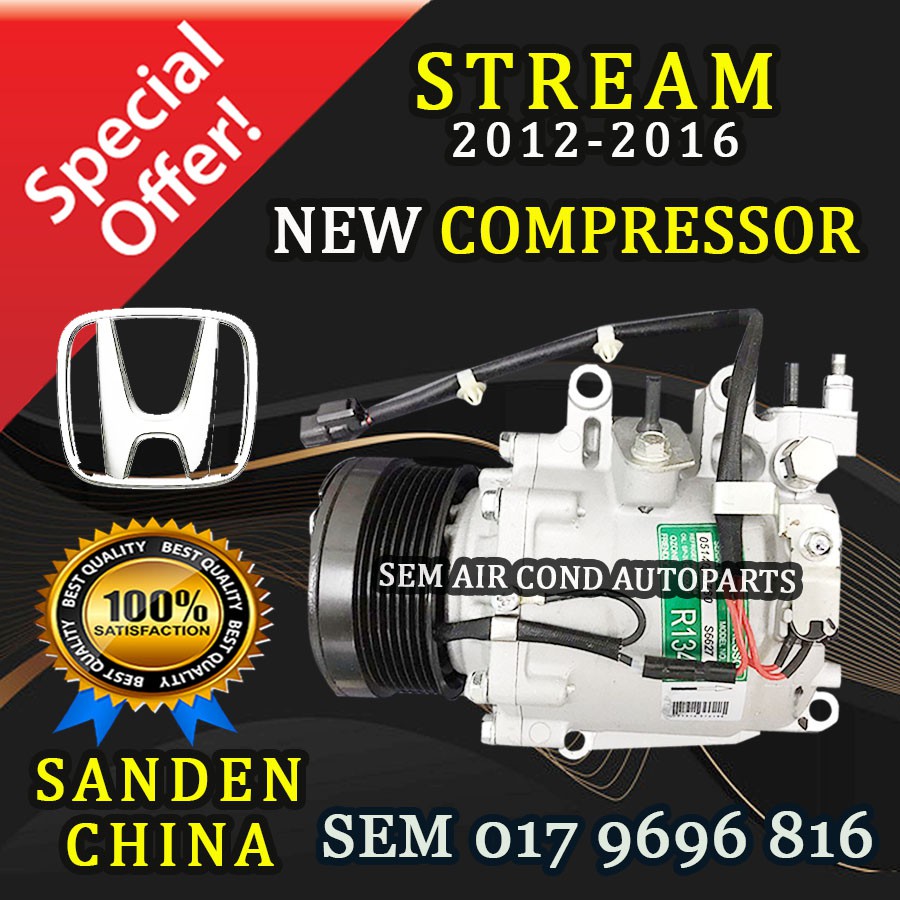 HONDA STREAM 2012-2016 YEAR NEW CHINA NEW COMPRESSOR (CAR AIRCOND ...