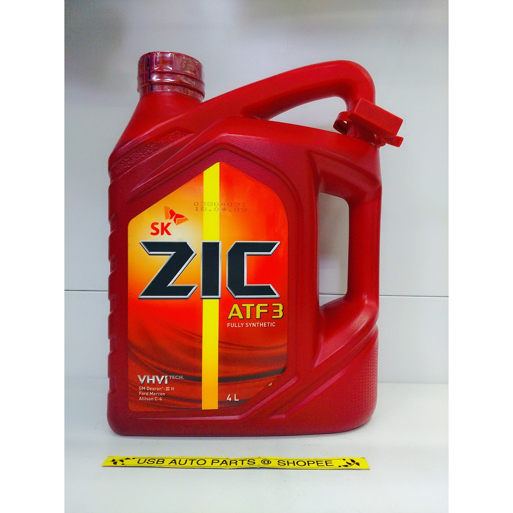 SK ZIC ATF 3 Dextron III Fully Synthetic Auto Transmission Fluid Oil ...
