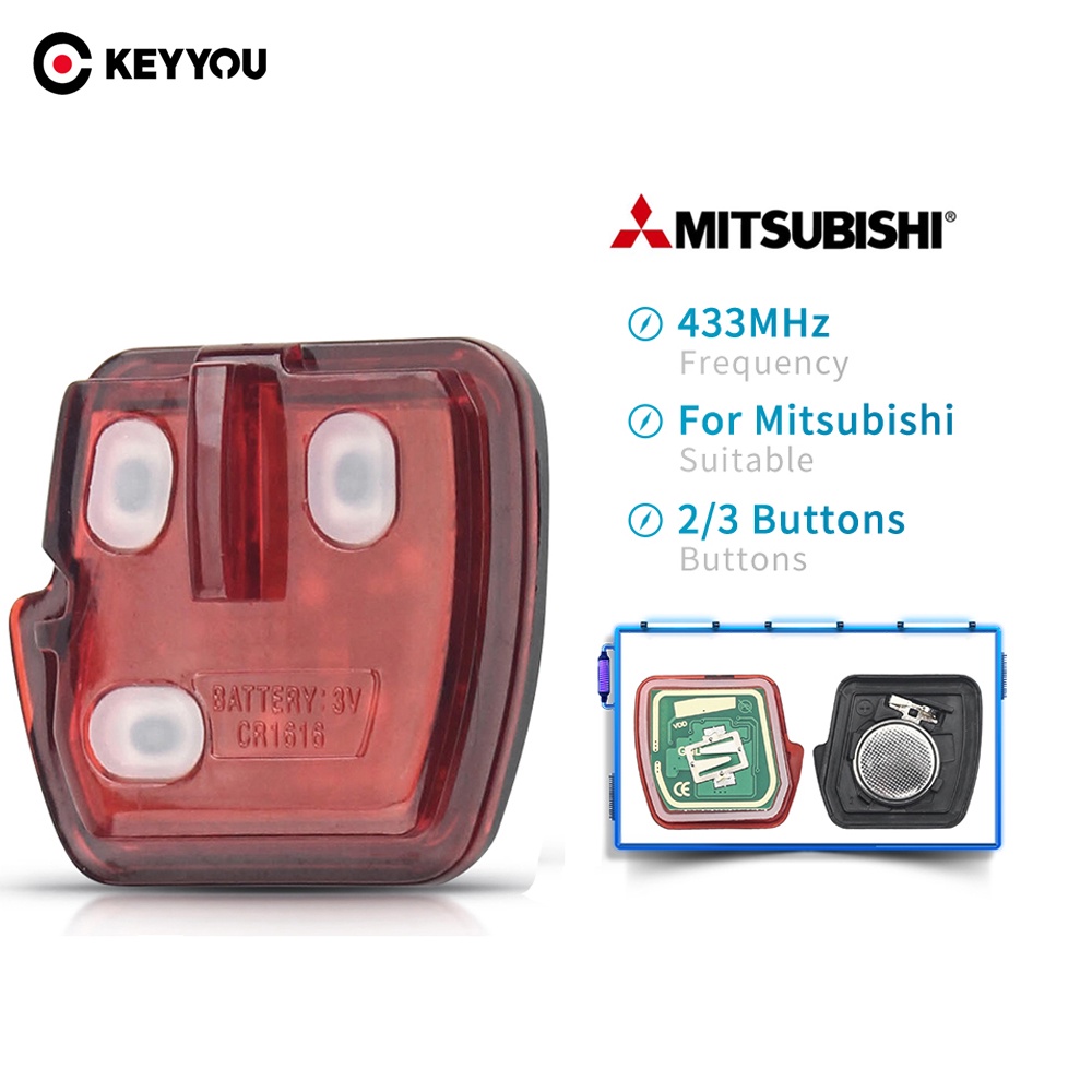 Keyless Entry Car Remote Key Core Assembly 433MHz 2/3 Buttons For ...