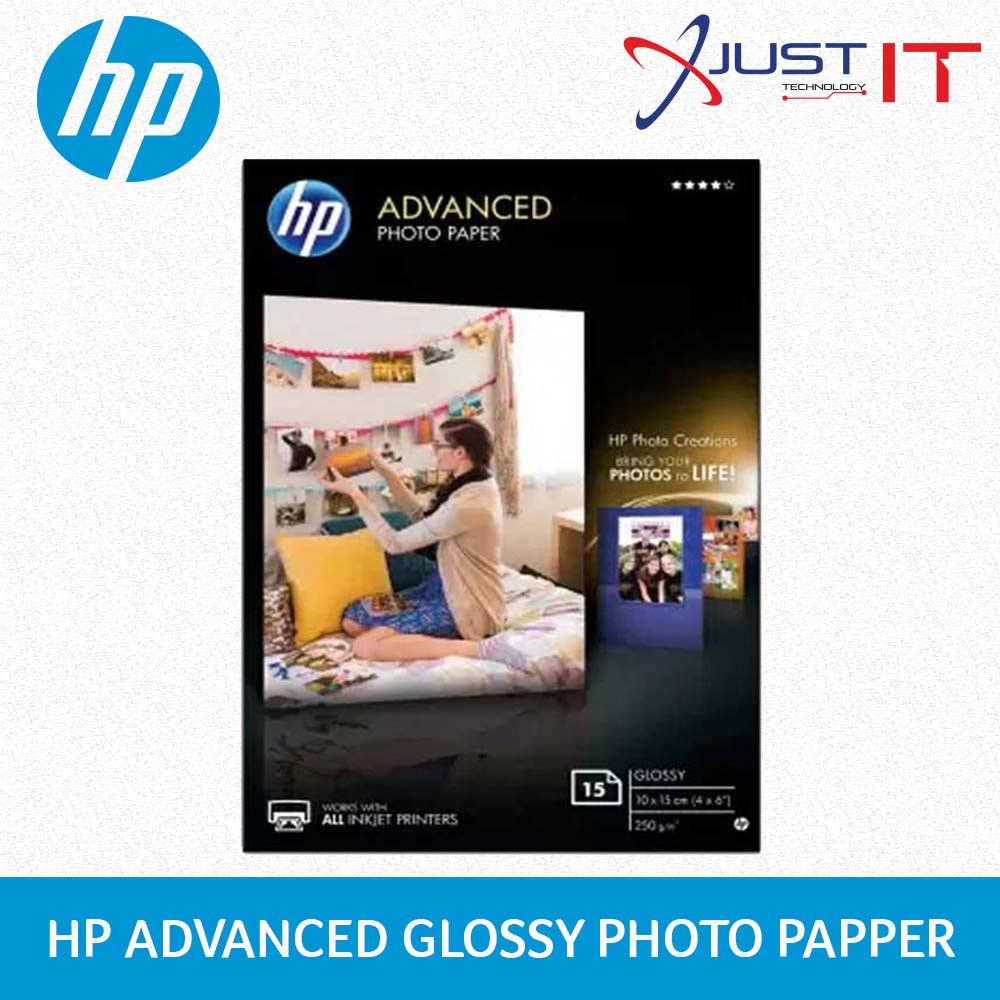 Hp Advanced Glossy Photo Paper (10 x 15cm/4 x 6" x 250gm x 15 Sheets) Shopee Malaysia