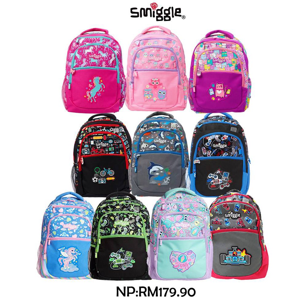 SMIGGLE Deja Vu PT2 School Sports Toddler Kids Children Backpacks for Girls Boys Shopee Malaysia
