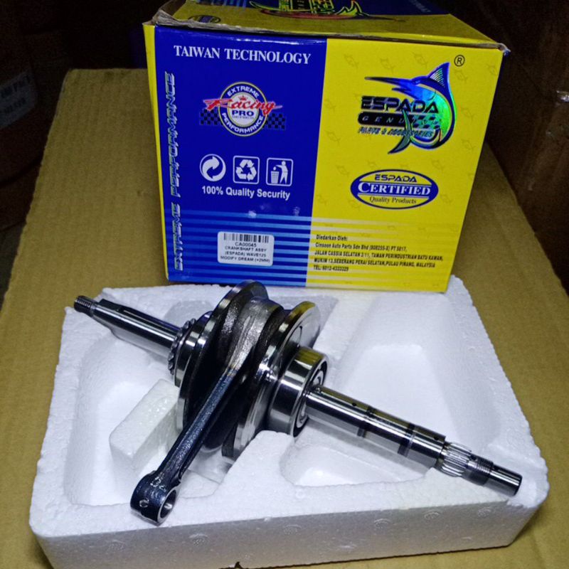 Espada racing crankshaft Wave 125 Modify Dream, +2MM Shopee Malaysia