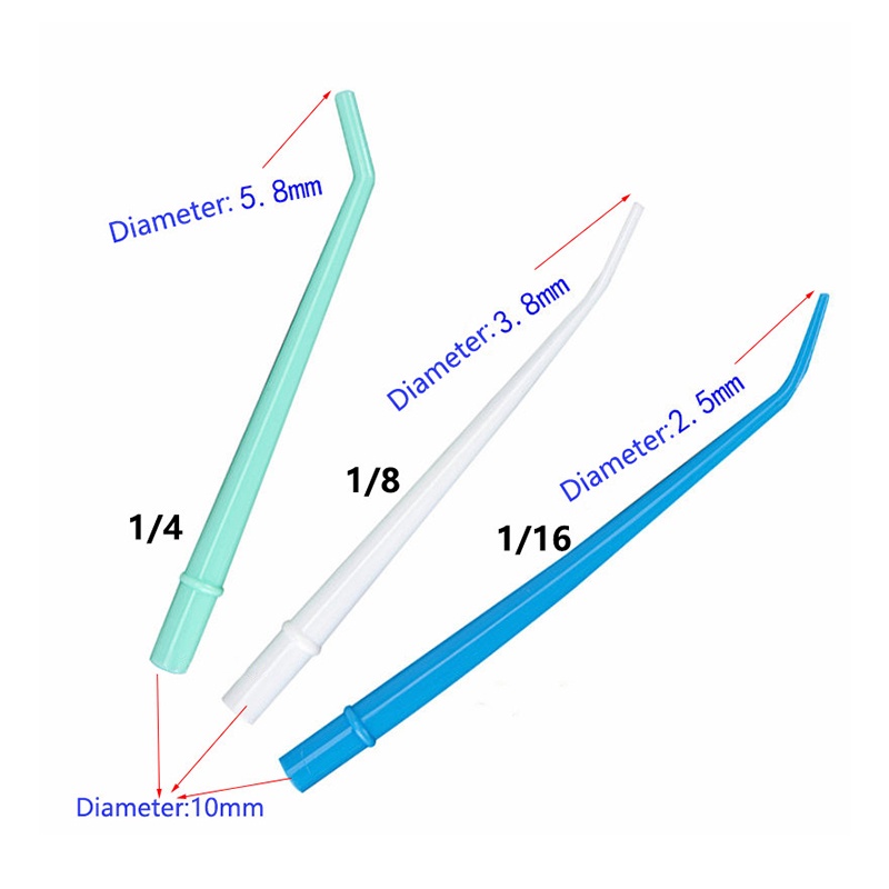 25pcs/bag Dentistry Suction Tube 1/4" 1/8'' 1/16'' Odontologia Plastic