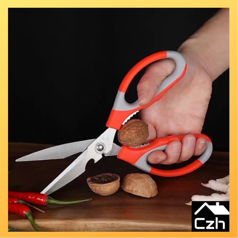 🌸Multi Stainless Steel Scissor sharp Scissor kitchen Gunting 多功能厨房剪刀 ...