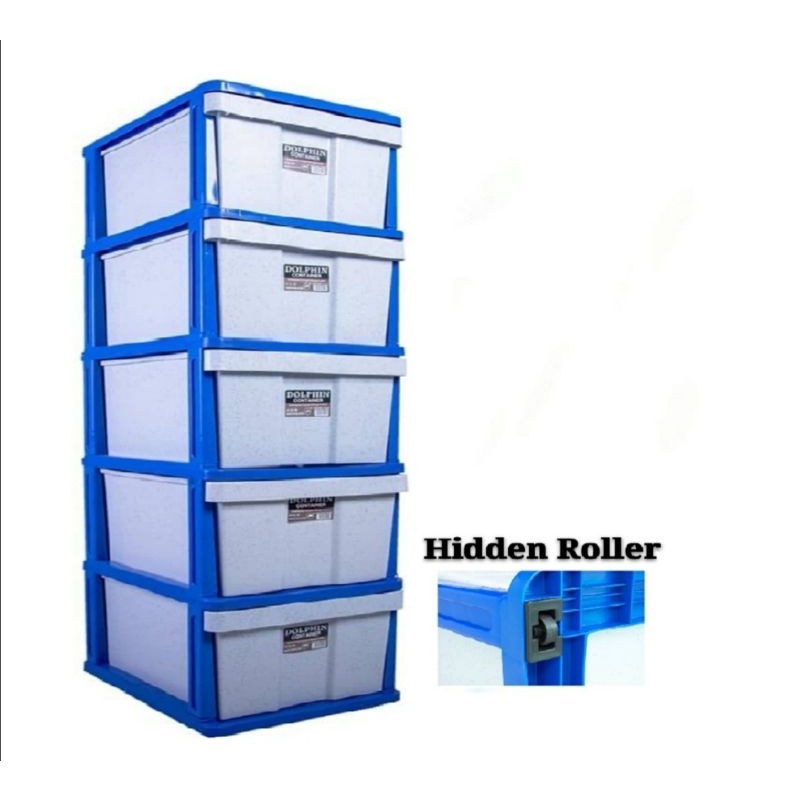 DRAWER 5 TIER DRAWER ERA(5014-5) DOLPHIN ( 292/L5 ) BETTERWARE /Storage ...
