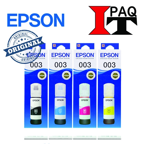 Epson Genuine 003 Bottle Ink (Black / Cyan / Magenta / Yellow) For ...
