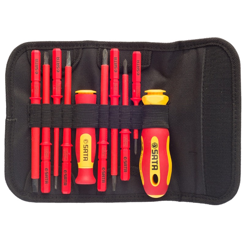 SATA Insulated Screwdriver 10Pcs Set 09304 VDE Interchangeable