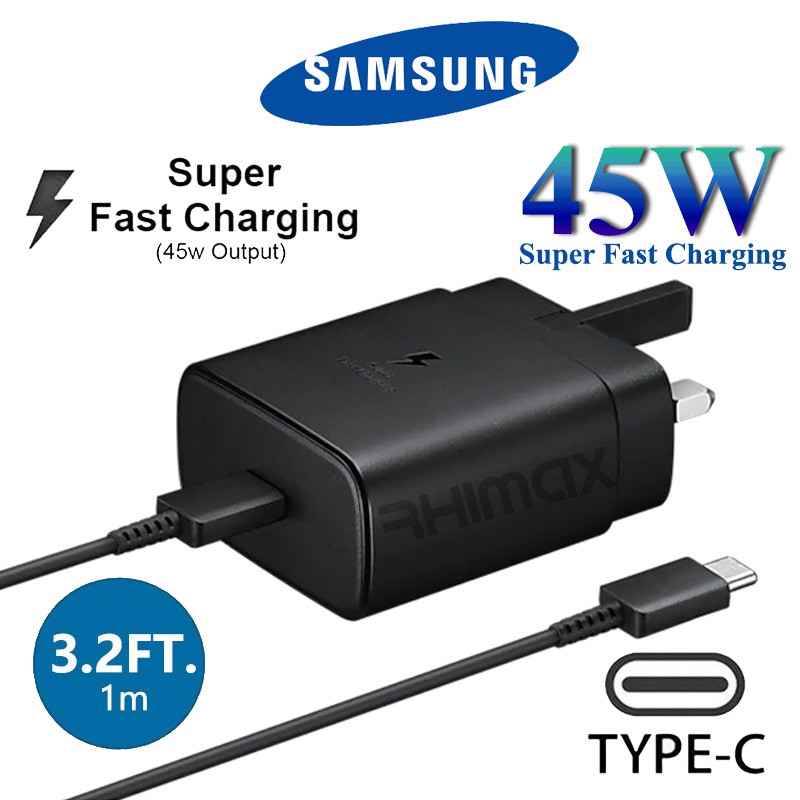 Samsung 45W USB Charger Samsung Super Fast Charging Adapter PD Type C