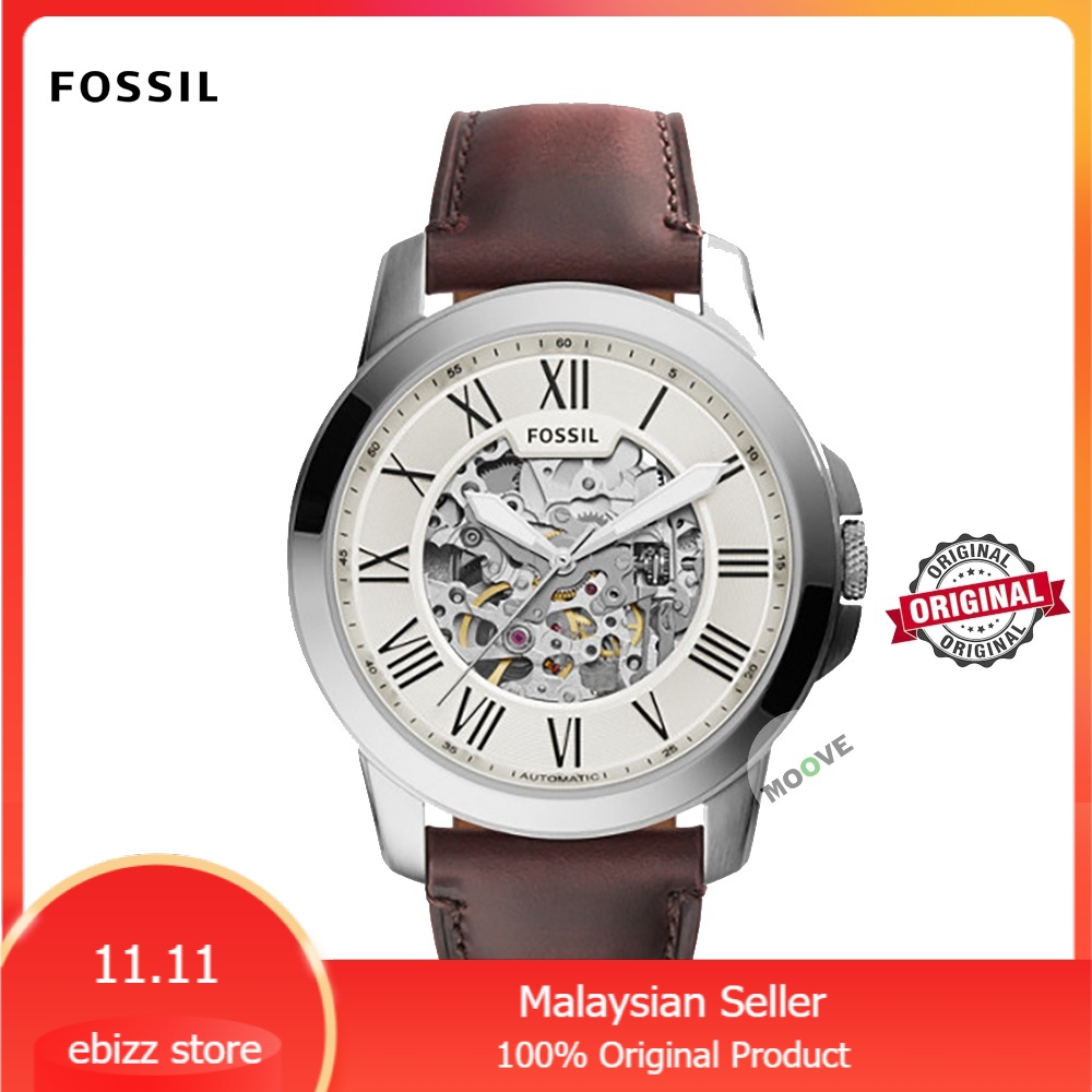 Fossil ME3099 Leather Gents Watch Automatic 100 Original New Shopee Malaysia