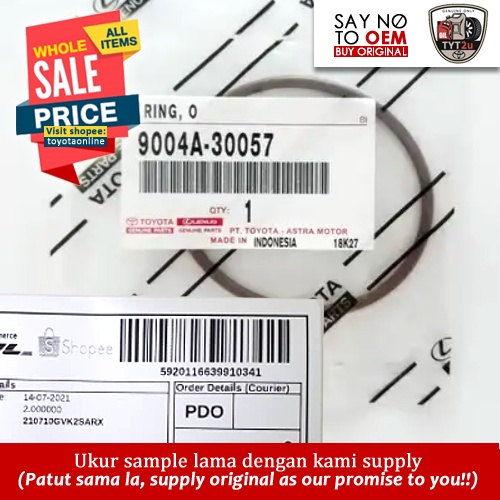 Myvi Alza Avanza Rush O Ring For Oil Filter Housing & Oil Filter 9004A