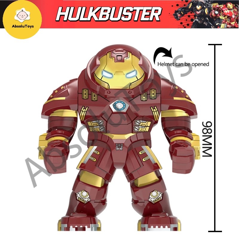 Hulkbuster Iron Man Compatible Lego Building Blocks Large Hulk Buster Ironman Avengers Minifigure Mech Mecha Blocks Toys for Kids Shopee Malaysia