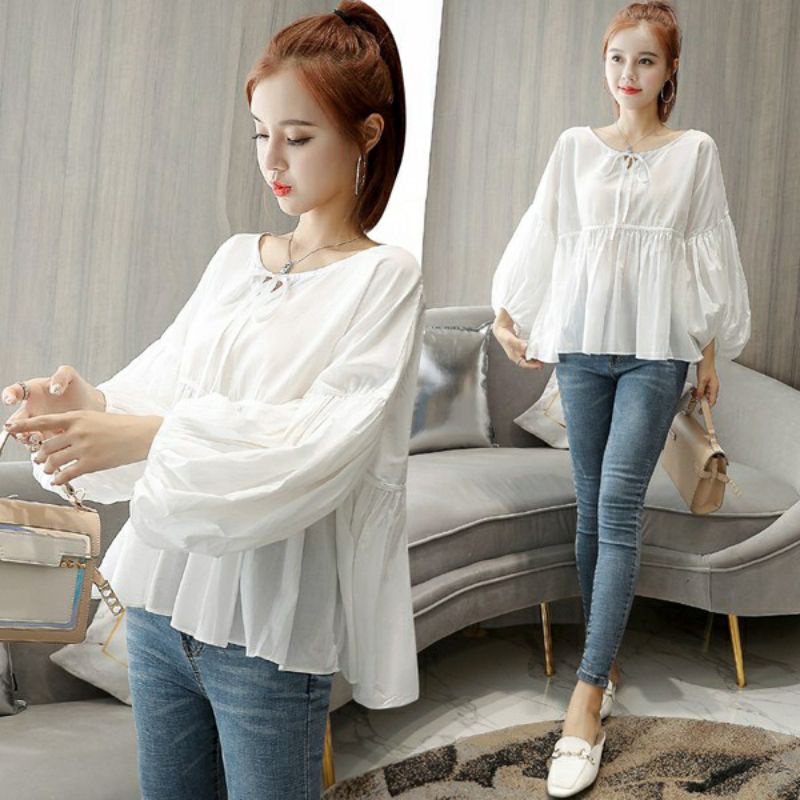 blouse/kemeja putih murah | Shopee Malaysia