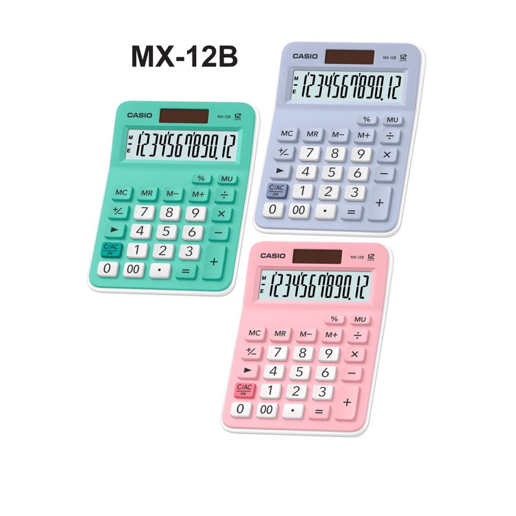 Casio Calculator MX-12B Blue/Pink/Green | Shopee Malaysia