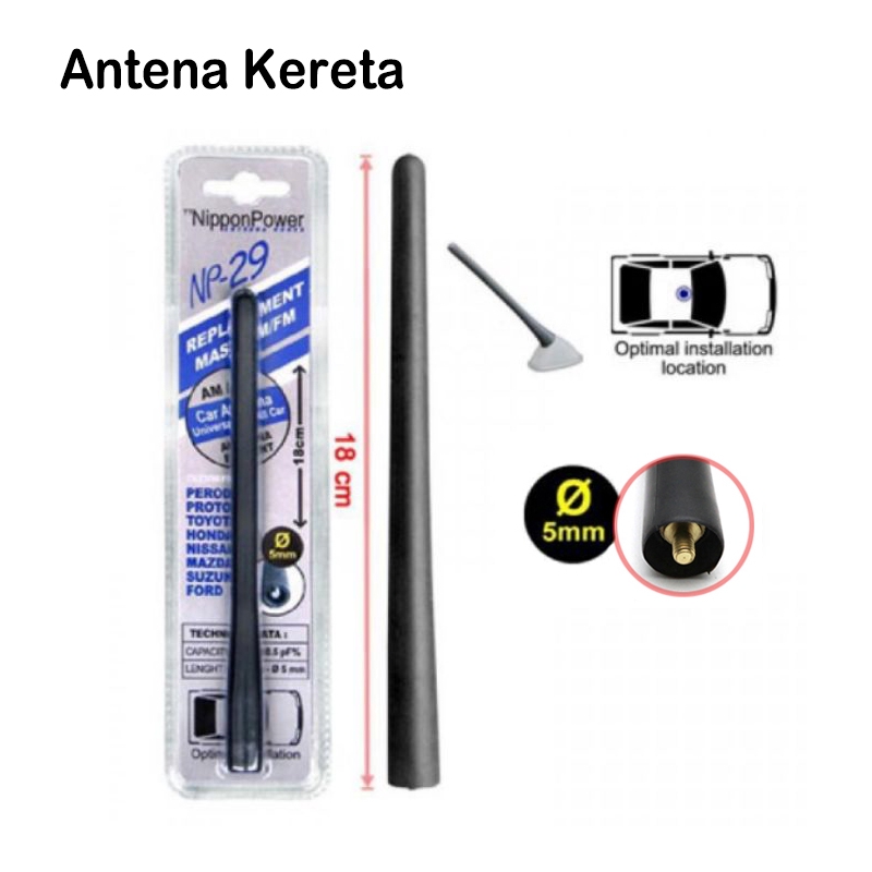 Universal Radio Antenna Kereta Shark Antena Myvi Old Fm Booster Car