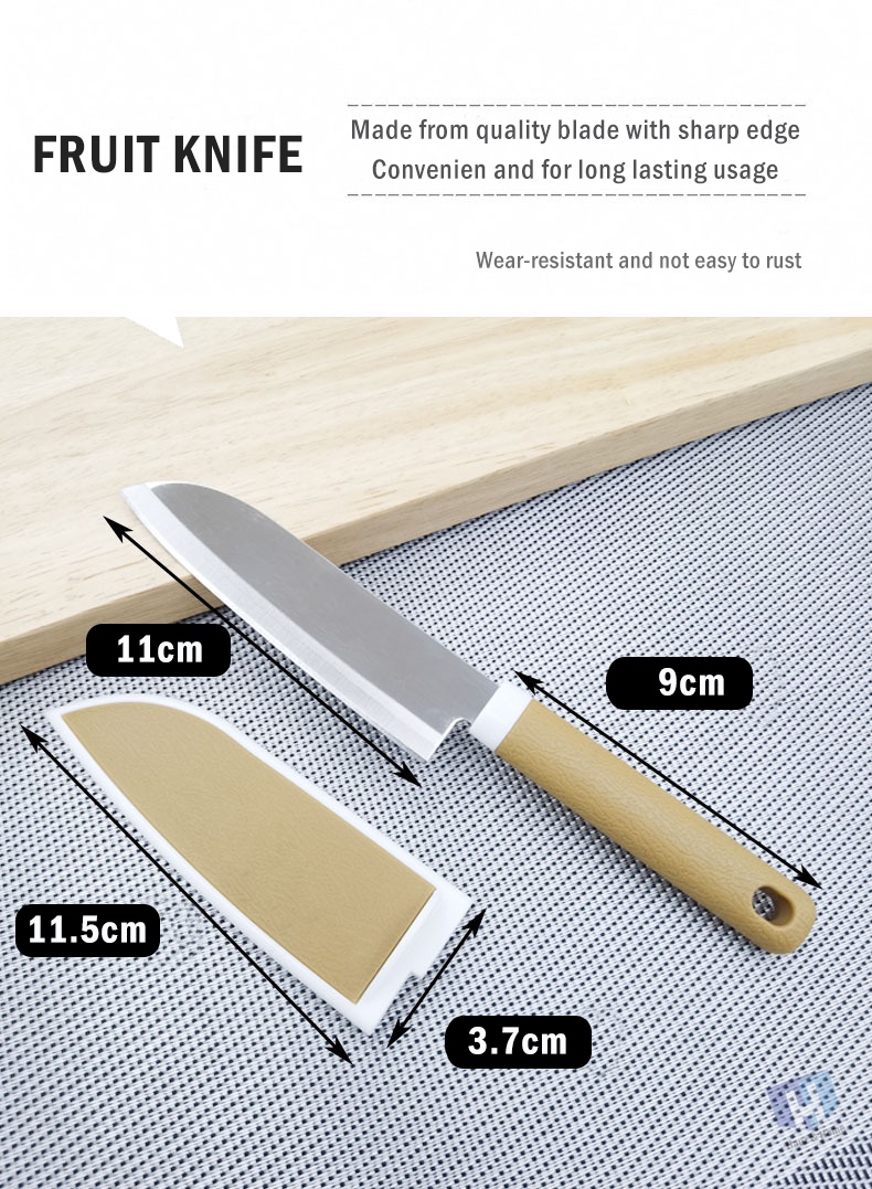 RIMEI Fruit Knife With Pairing Cover Stainless Steel Blade Small ...