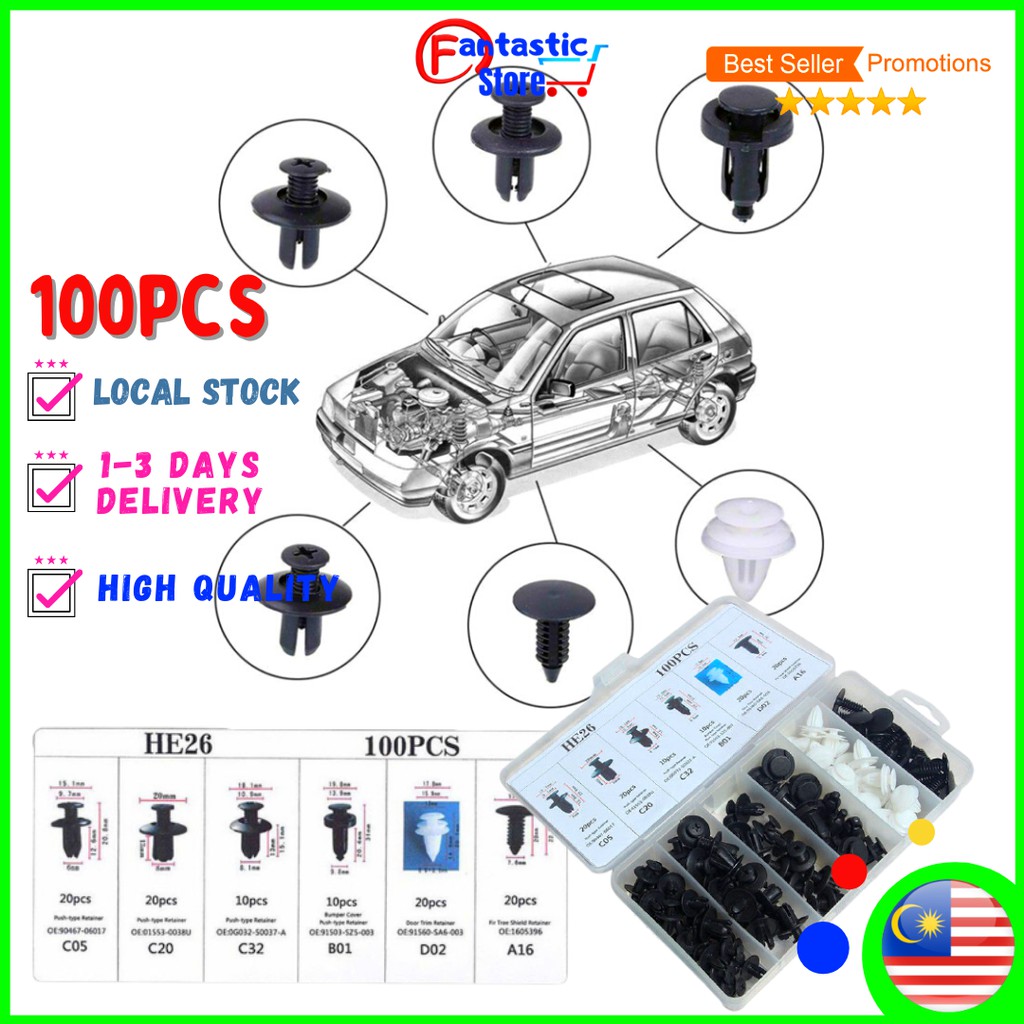 Car Door Trim Clip Fastener Vehicle Car Bumper Clips Retainer Rivet