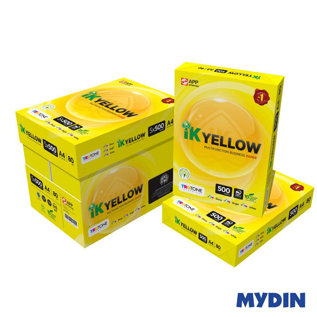 IK Yellow Copier Paper A4 (5 x 80gsm x 500's) | Shopee Malaysia