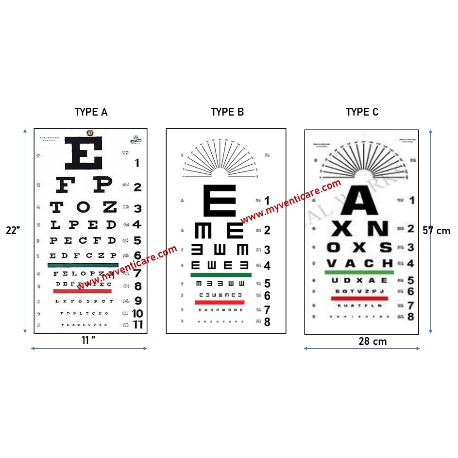 Snellen Chart Eye for Eye Test | Shopee Malaysia