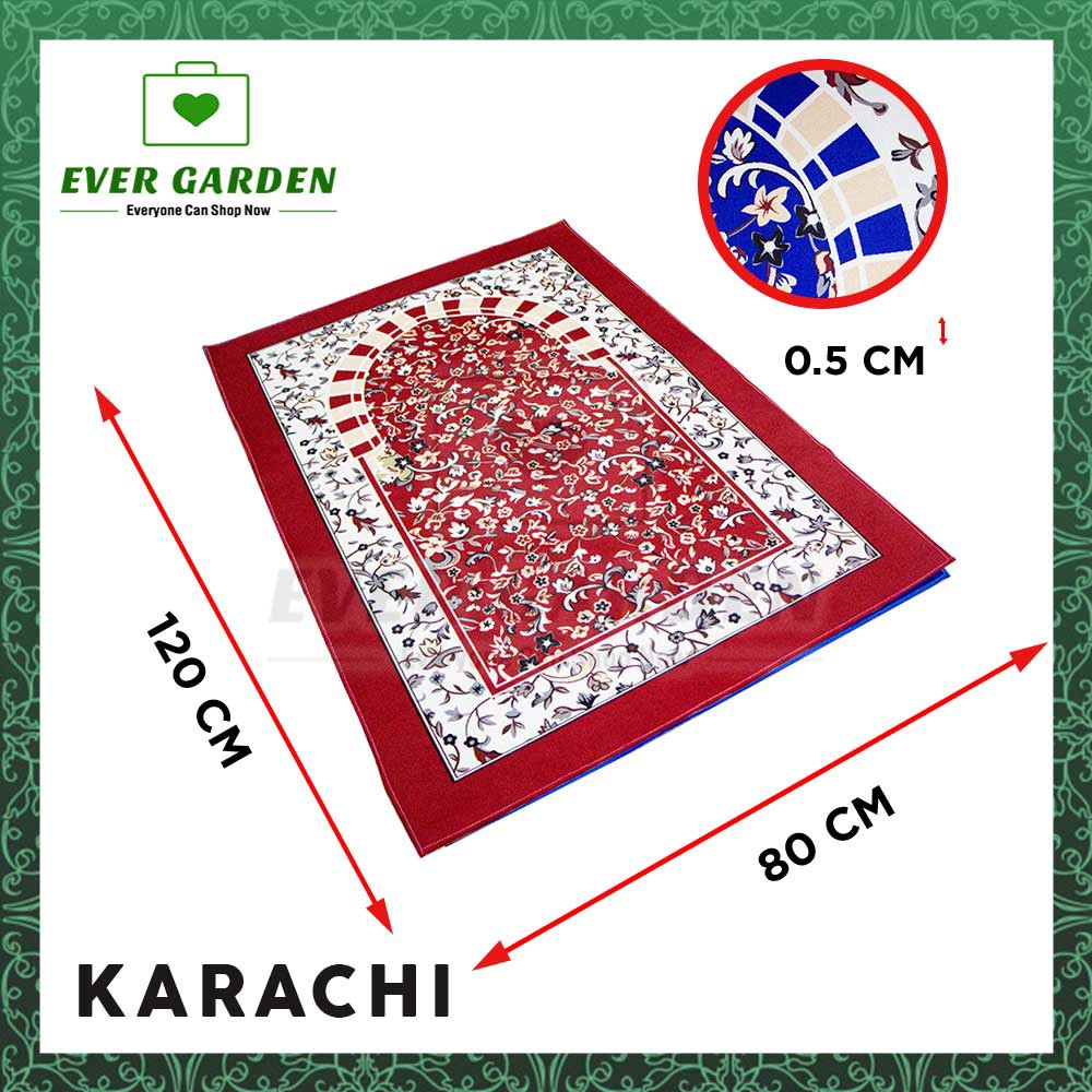 Evergarden Sejadah Karachi 3D Printed Size Besar 120 x 80 cm Size ...