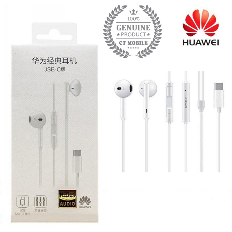 100% Original Huawei CM33 Classic Earphones ( USB-C Edition) | Shopee ...