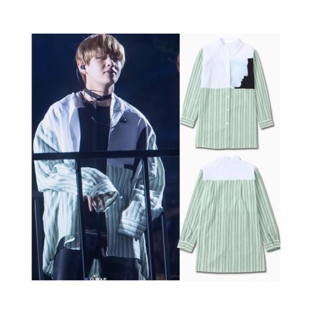 BTS Taehyung Spring Day Button Up Shirt Shopee Malaysia