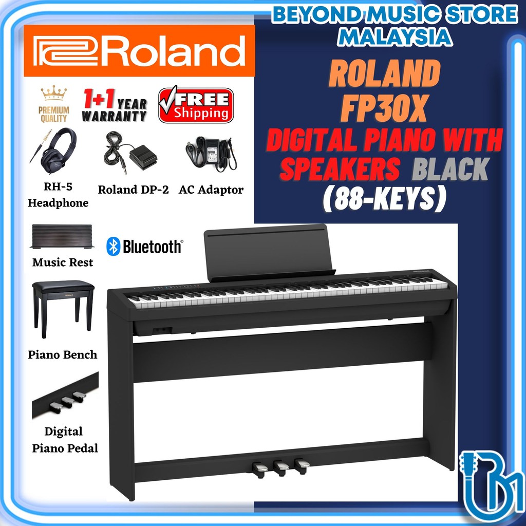 **2021** Roland FP30X 88Key Digital Piano Home Package with Dedicated