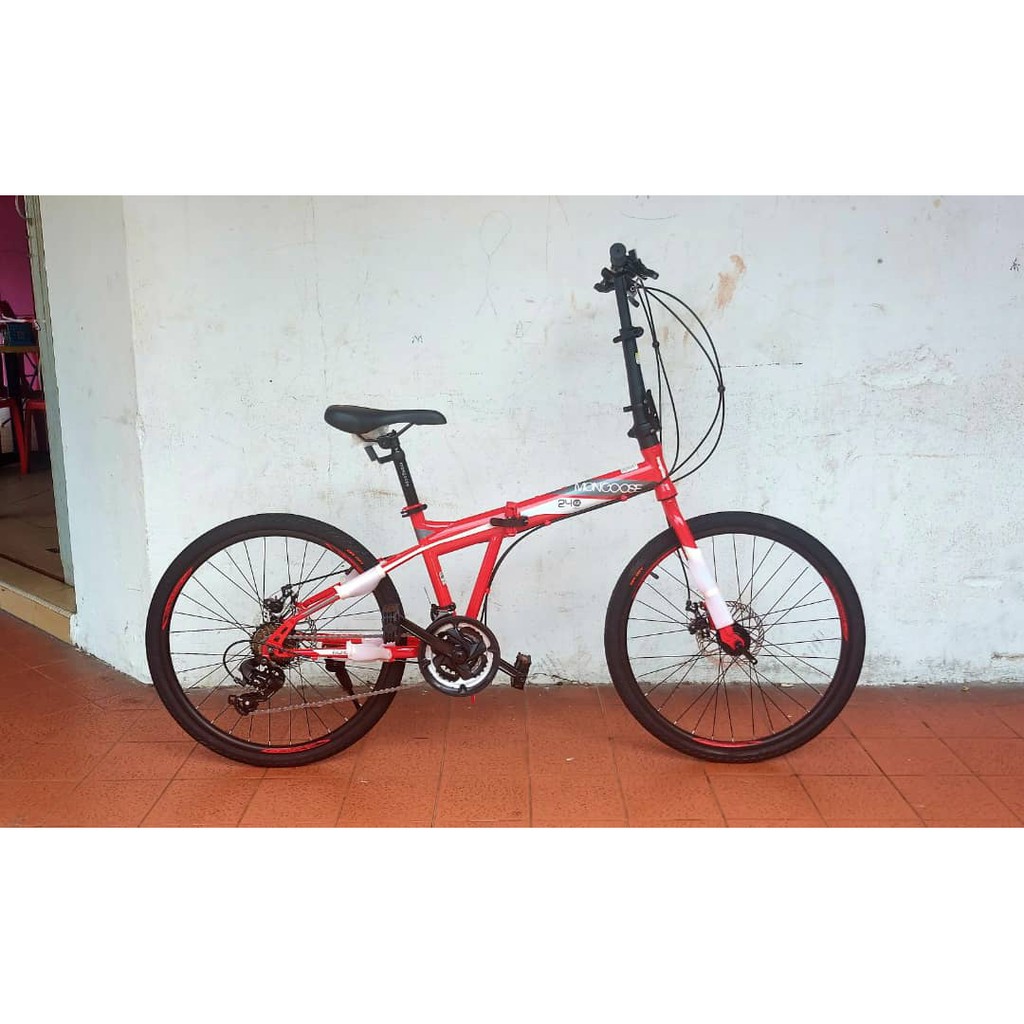 mongoose folding bike 24 inch