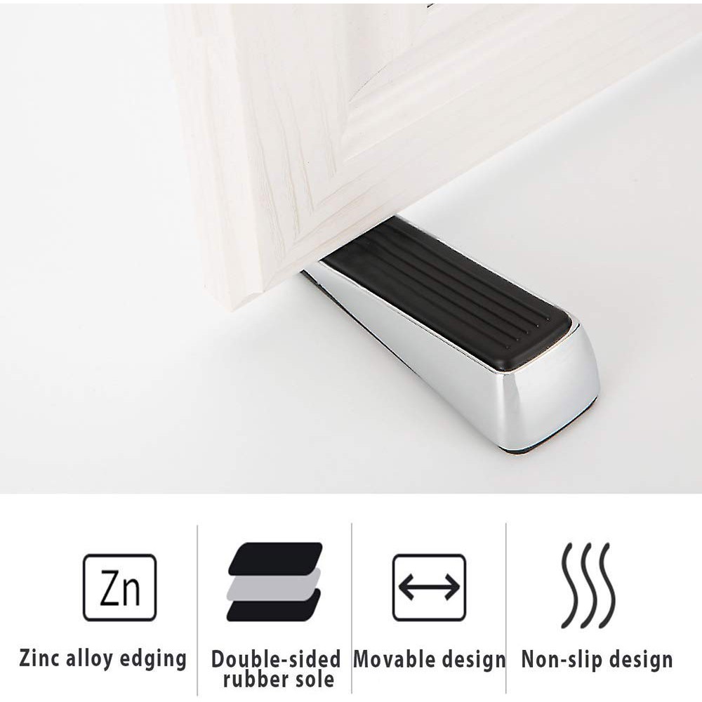 Door Stopper, Heavy Duty Decorative Door Stop Wedge, Non Scratching