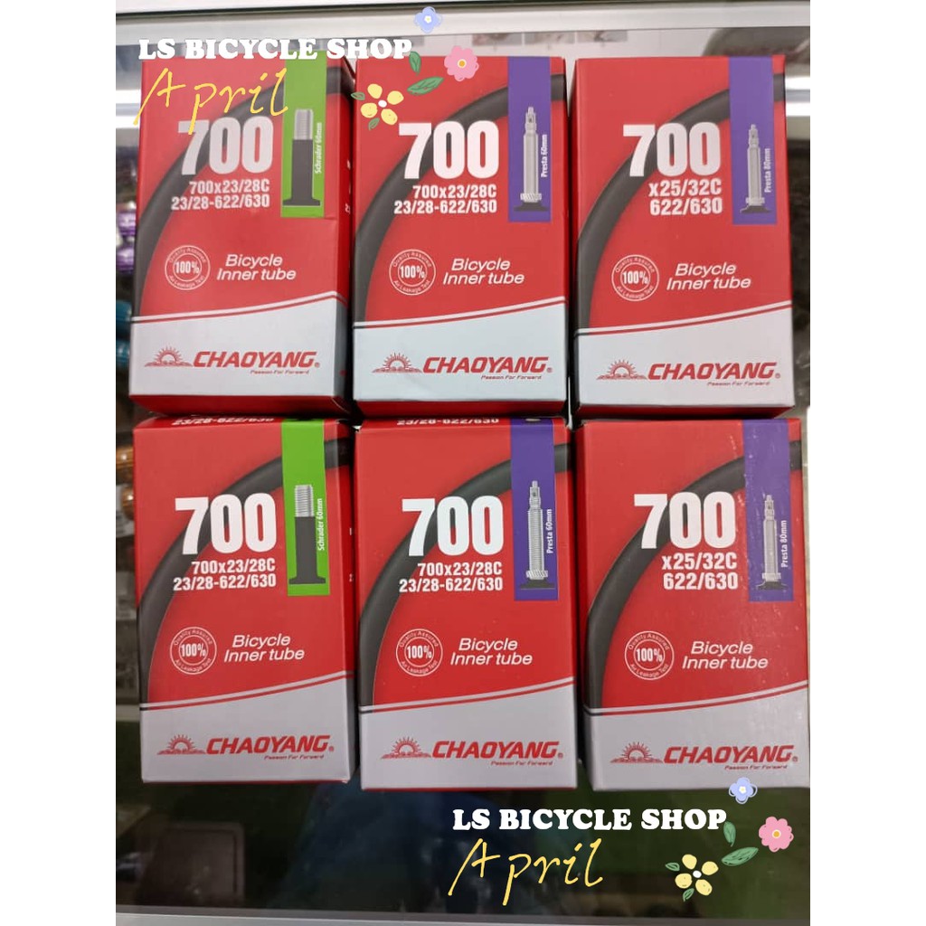 Chao Yang 700 Fixie Road Bike Bicycle Inner Tube 60/80mm AV/FV | Shopee ...