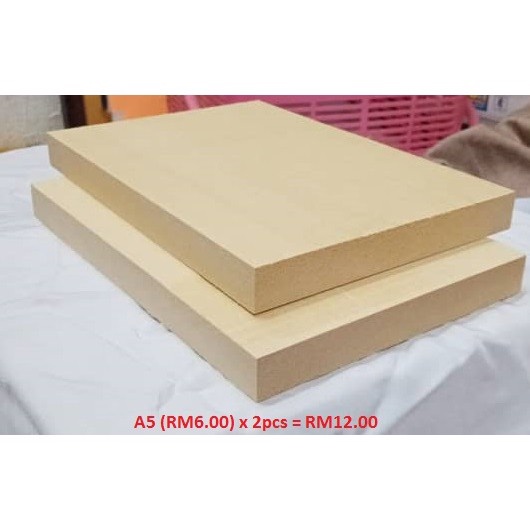 Jelutong wood/ kayu jelutong Saiz A5 x 2 pcs (ketebalan 28mm x 148mm x 210mm) Shopee Malaysia