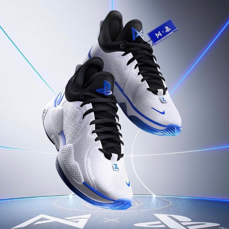 Nike PAUL GEORGE 5 X PLAYSTATION WHITE Basketball Shoes