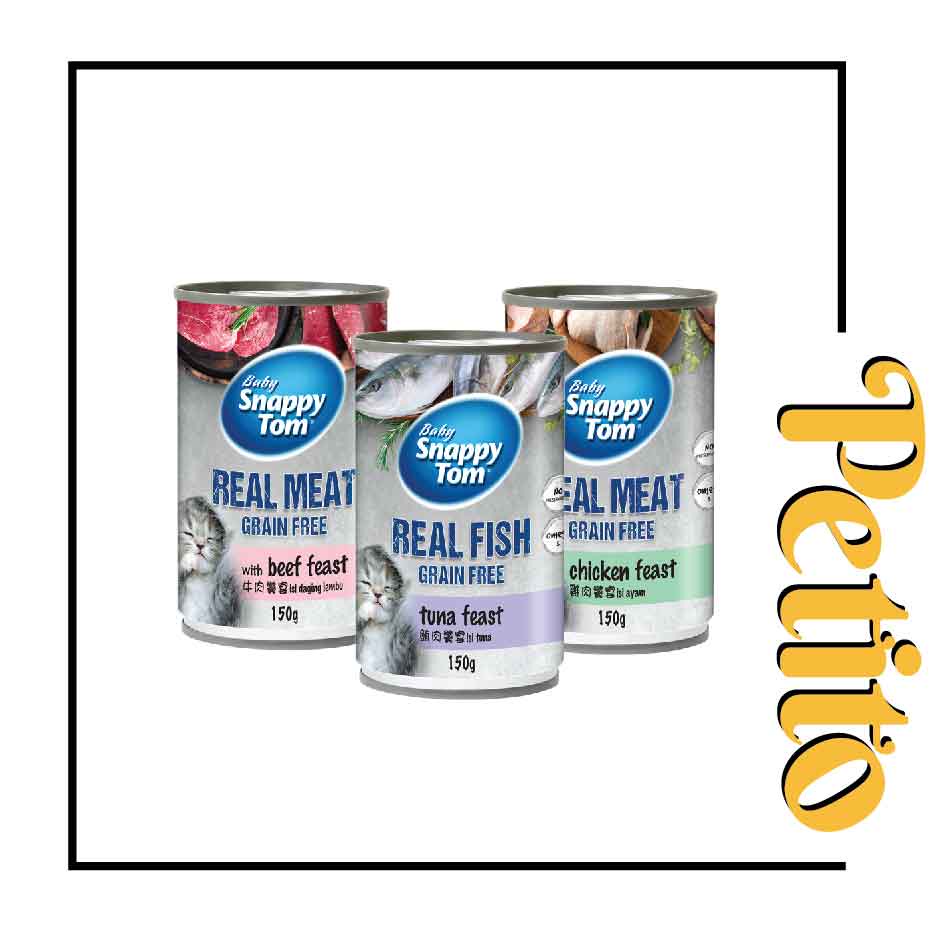 [IN STOCK] Baby Snappy Tom Canned Food (Cat Wet Food) 150g Shopee