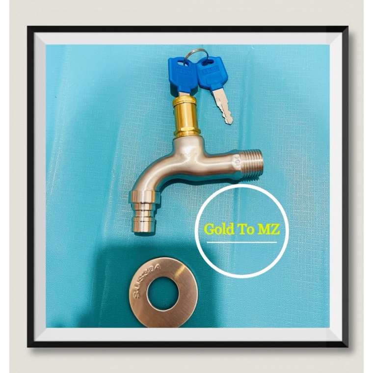 🎉ReadyStock🎉Stainless Steel SUS304 Bathroom Faucet Washing Machine Wall ...