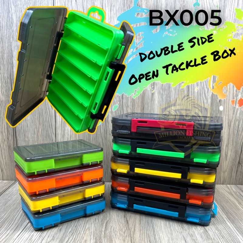 BX005】𝐅𝐢𝐬𝐡𝐢𝐧𝐠 𝐓𝐚𝐜𝐤𝐥𝐞 𝐁𝐎𝐗 Double Side Open Lures Box Kotak  Gewang Pancing Kotak Mancing 钓鱼用具盒子/路亚盒