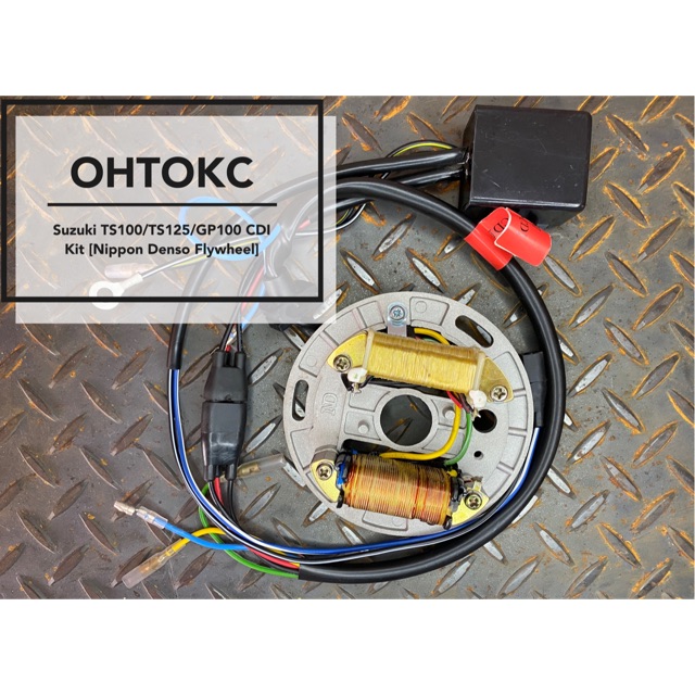 Suzuki TS100/TS125/GP100 CDI Kit With CDI Unit[Nippon Denso Flywheel
