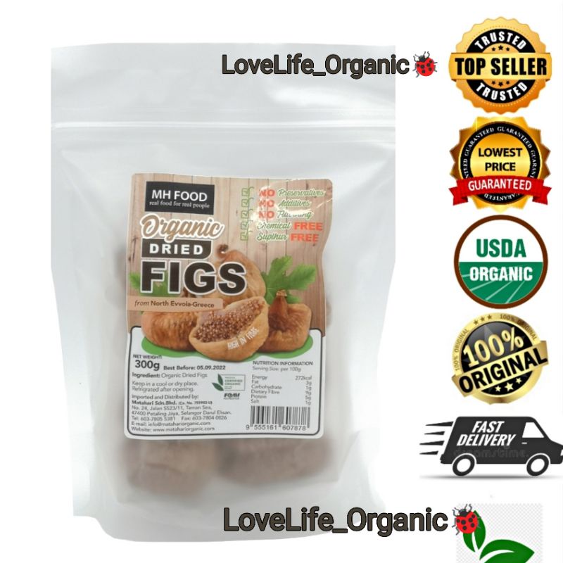 MH FOOD ORGANIC DRIED FIGS 300GM EXP:4/2024无花果干 | Shopee Malaysia