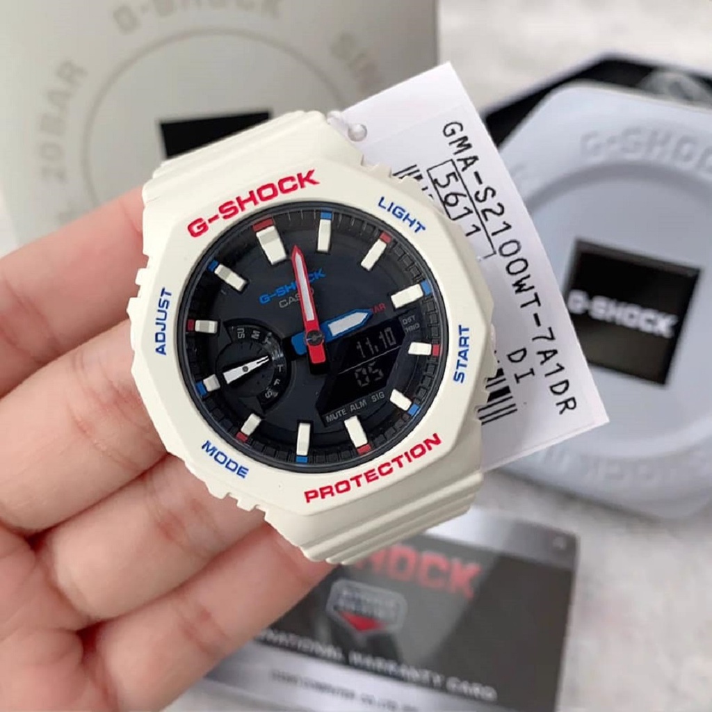 OFFICIAL WARRANTY) Casio G-Shock GMA-S2100WT-7A1 Winter Tricolor Series  Carbon Core Guard White Resin Watch GMAS2100WT | Shopee Malaysia