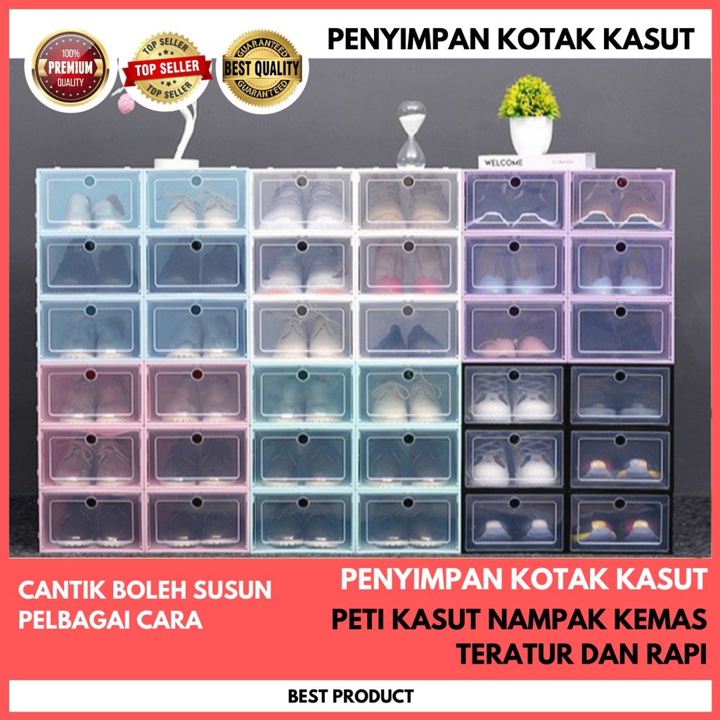 Ready Stock Rak kasut plastik bertutup murah cabinet kasut rack kasut ...
